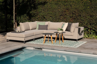 Preview: EXOTAN® Sicilie Gartenlounge Nanotex Taupe Links